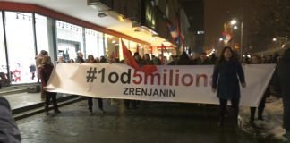 Prvi protest pod nazivom ,,Jedan od pet miliona“ okupio je na hiljade nezadovoljnih Zrenjaninaca