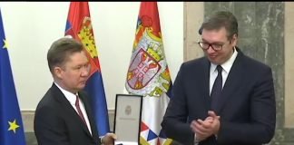 Vučić dodelio orden Alekseju Mileru iz Gasproma