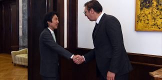 Predsednik Vučić primio državnog sekretara za zaštitu životne sredine Japana Kiućija