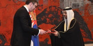 Predsednik Srbije Aleksandar Vučić primio ambasadora Ujedinjenih Arapskih Emirata Mubaraka Al Daheri