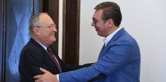 Predsednik Vučić razgovarao sa direktorom Centra „Simon Vizental“ Efraimom Zurofom