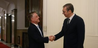 Predsednik Vučić razgovarao sa šefom Kancelarije Saveta Evrope u Beogradu Tobijasom Flesenkemperom