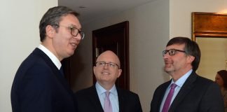 Predsednik Vučić se sastao u Njujorku sa Filipom Rikerom i Metjuom Palmerom