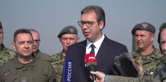 Predsednik Vučić obišao Komandni centar vežbe „Slovenski štit 2019”