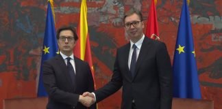 Predsednik Vučić se sastao sa predsednikom Severne Makedonije Stevom Pendarovskim