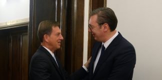 Predsednik Vučić se sastao sa ministrom spoljnih poslova Slovenije Mirom Cerarom