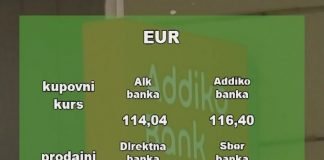 Kursna lista za ponedeljak 10. avgust