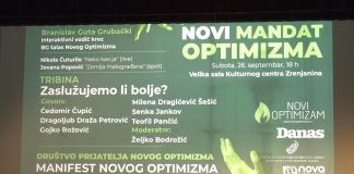 Novi optimizam – Tribina Zaslužujemo li bolje