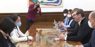 Sastanak Vučića i ambasadorke Kine Čen Bo
