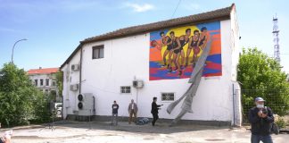 Otkriven mural Borisa Horvata posvećen zlatnoj generaciji košarkaša Proletera iz 1956. godine