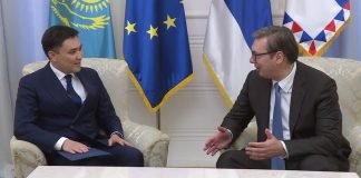 Vučić primio u oproštajnu posetu ambasadora Republike Kazahstan