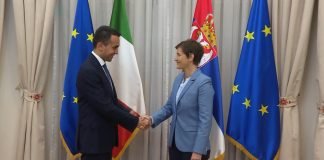 Ana Brnabić sa ministrom spoljnih poslova Italije