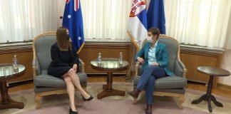 Brnabić primila u oproštajnu posetu ambasadorku Australije