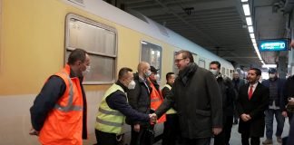 Vučić prisustvovao testiranju pruge za brzine vozova do 200 km/h