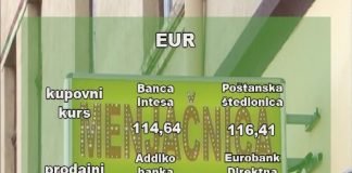 Kursna lista – 117,58 dinara za evro