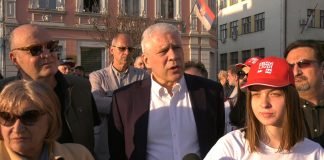 Predizborni skup koalicije ,,Ajmo ljudi“ u Zrenjaninu