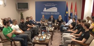 Prijem za osvajače prvog mesta na Evropskom prvenstvu u robotici