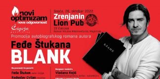Promocija romana „Blank“ Feđe Štukana – 26. oktobar, 19 časova, Lion pub