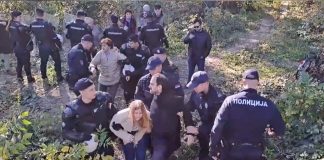 Protest zbog gradnje mosta na Šodrošu – Uhapšeno sedmoro učesnika