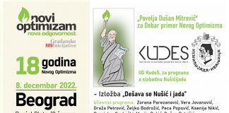 18 godina rada i postojanja Novog Optimizma biće obeleženo u Beogradu i Zrenjaninu