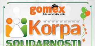 Korpa solidarnosti u Gomex Totalu u subotu od 10 do 16 časova