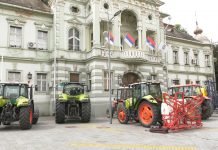 Protest poljoprivrednika u Zrenjaninu – Traktori pred gradskom kućom i na putu Zrenjanin-Novi Sad