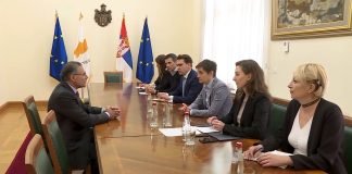 Brnabić primila u oproštajnu posetu ambasadora Kipra