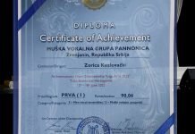 Prvo mesto za zrenjaninsku mušku vokalnu grupu Panonika u Tuzli