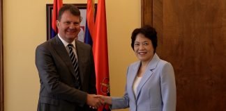 Igor Mirović primio u oproštajnu posetu ambasadorku Kine Čen Bo