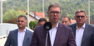 Predsednik Vučić obišao završne radove na mostu preko Mlave