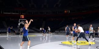 Trening košarkaške reprezentacije Srbije uoči prijateljske utakmice protiv selekcije Portorika