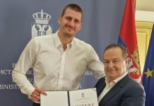 Dačić uručio Jokiću priznanje za promociju ugleda Srbije u svetu