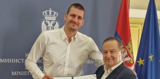 Dačić uručio Jokiću priznanje za promociju ugleda Srbije u svetu