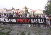 16. protest „Zrenjanin protiv nasilja“ u petak, 1. septembra