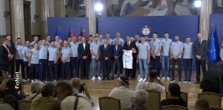 Veličanstven doček za košarkaše, basketaše i Novaka Đokovića
