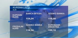 Ovo je današnji kurs dinara prema evru
