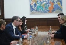 Predsednik Republike Srbije Aleksandar Vučić primio je poslanicu Evropskog parlamenta Violu fon Kramon