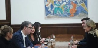 Predsednik Republike Srbije Aleksandar Vučić primio je poslanicu Evropskog parlamenta Violu fon Kramon