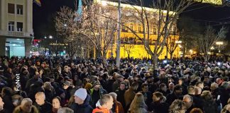 Protest koalicije Srbija protiv nasilja ispred RIK-a