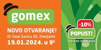 Gomex otvara novi maloprodajni objekat u Zrenjaninu!