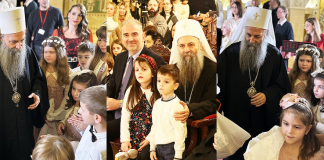 Patrijarh sutra deli paketiće