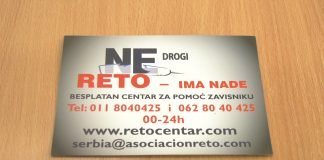 Besplatan Centar za pomoć zavisnicima ,,Reto – ima nade’’