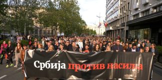 Godišnjica prvog protesta ‘Srbija protiv nasilja’ u Beogradu