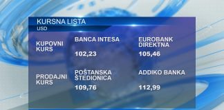 Ovo je današnji kurs dinara prema evru