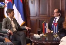 Predsednica Narodne skupštine Ana Brnabić održala sastanak sa ambasadorom Kube