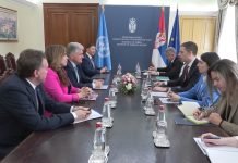 Ministar Đurić se sastao sa pomoćnikom generalnog sekretara UN Jenčom