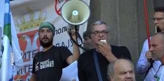 Protest ekoloških aktivista ispred Ustavnog suda