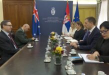 Ministar Đurić zahvalio ambasadoru Emeriju na doprinosu razvoju srpsko-australijskih odnosa