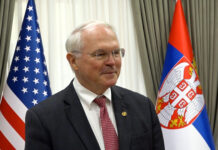 Vučević i Brnabić u oproštajnoj poseti sa ambasadorom Hilom