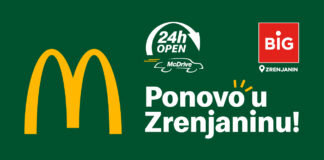 McDonald’s donosi prepoznatljive ukuse u BIG šoping centar u Zrenjaninu